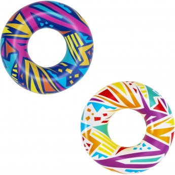 Надувной круг BESTWAY ГЕОМЕТРИЯ 107см от 12 лет, 2 вида Надувной круг BESTWAY ГЕОМЕТРИЯ 107см от 12 лет, 2 вида