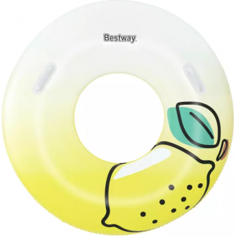 Надувной круг BESTWAY 36448 BW "ЛИМОН" 1,14 м до 100 кг от 12 лет Надувной круг BESTWAY 36448 BW "ЛИМОН" 1,14 м до 100 кг от 12 лет
